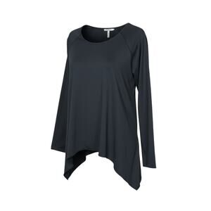 LANE BRYANT BLACK OFF THE SHOULDER SHARK BITE HEM SWEAT SHIRT SIZE 14/16
